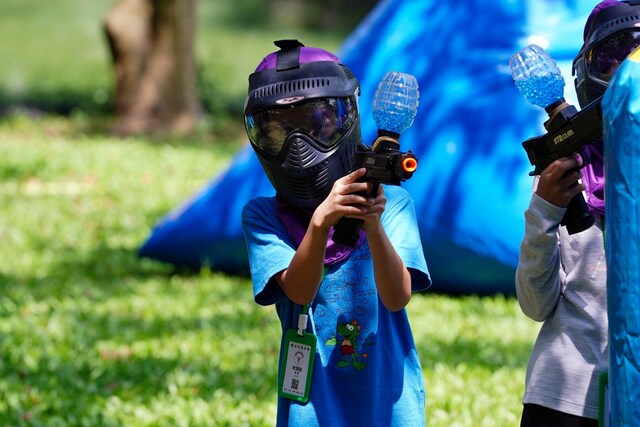 高雄專業與安全兒童水彈對戰～熊麻吉親子複合式夏令營-高雄戶外親子夏令營